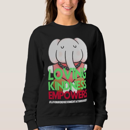 Elephant Loving Kindness Empowers Meditation Kindn Trui (Voorkant)