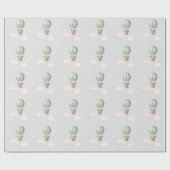 Elephant luchtballon Baby shower Cadeaupapier (Vlak)