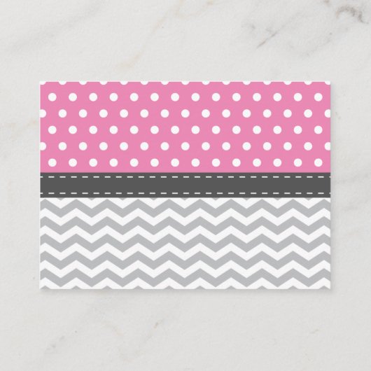 Elephant Luier Raffle Ticket, BEWERKBARE KLEUR Informatiekaartje (Achterkant)