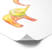 Elephant Ma & Baby Nursery Art Waterverf Dier Poster (Hoek)