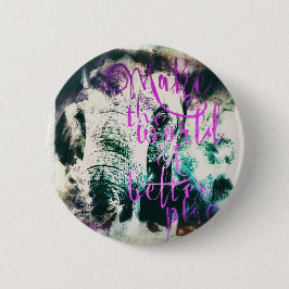 Elephant maakt de wereld beter ronde button 5,7 cm
