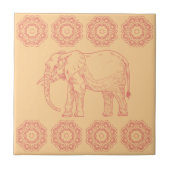 Elephant madala terracotta tones tegeltje (Voorkant)