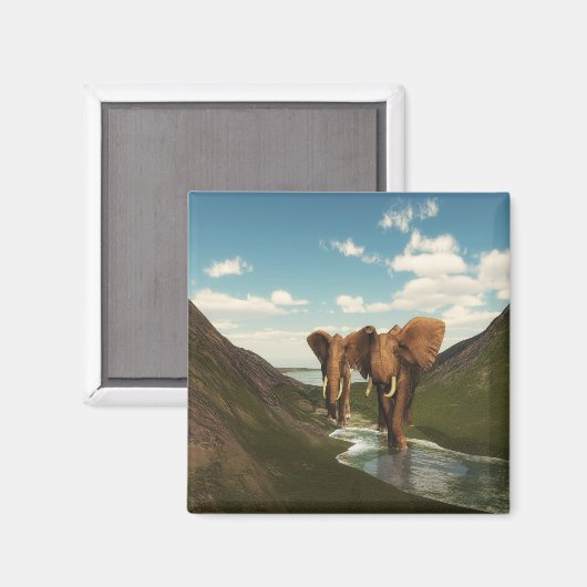 Elephant Magneet (Voorkant / Achterkant)