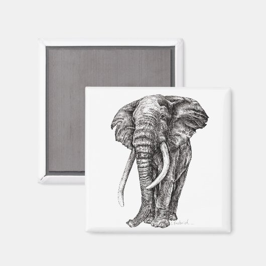 Elephant Magneet (Voorkant / Achterkant)