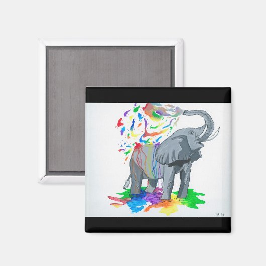 Elephant Magnet (Voorkant / Achterkant)