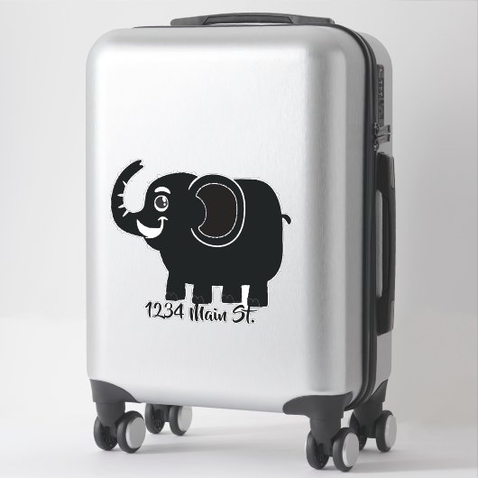 Elephant mailbox-sticker sticker (Koffer)