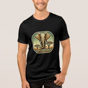 Elephant Majesty: Afrikaanse Savanne Art T-shirt
