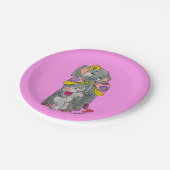 Elephant Mama en Baby Party Borden Papieren Bordje (Gekanteld)