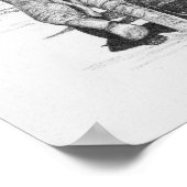 Elephant mama en Baby Poster (Hoek)