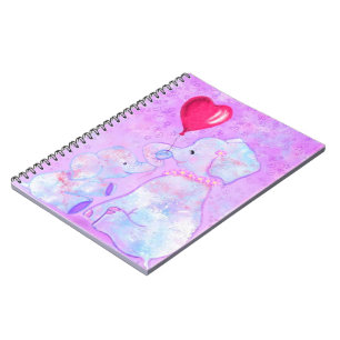 Elephant mama en Baby - Voeg je Afbeelding toe / N Notitieboek