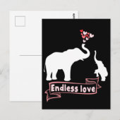 Elephant Mama Kinder Cute Mama Briefkaart (Voorkant / Achterkant)