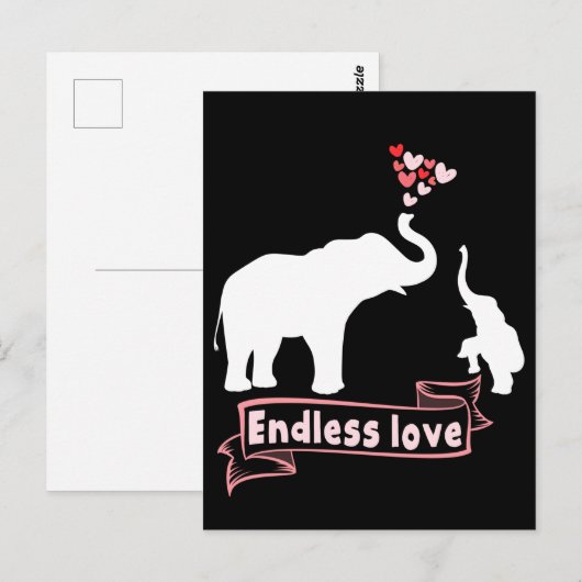 Elephant Mama Kinder Cute Mama Briefkaart (Voorkant / Achterkant)