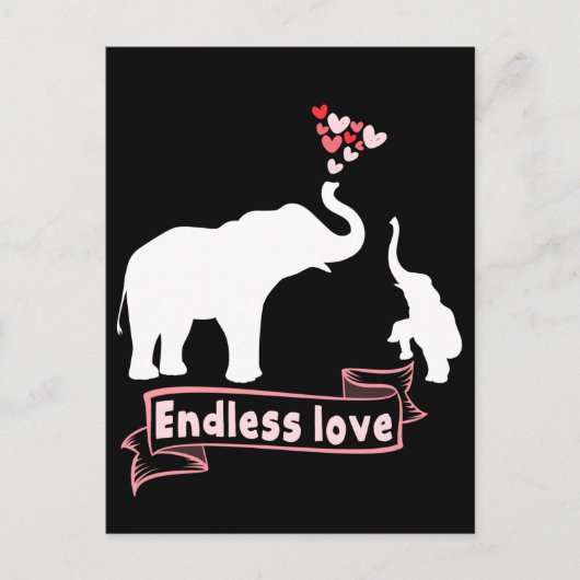 Elephant Mama Kinder Cute Mama Briefkaart (Voorkant)