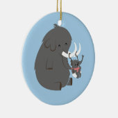 Elephant mammie en Baby Keramisch Ornament (Rechts)