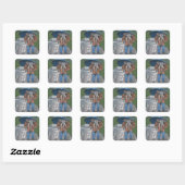 Elephant Man Dog Walking Fantasy Art Stickers (Vel)