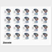 Elephant Man Walking Dogs Fantasy Art Stickers (Vel)