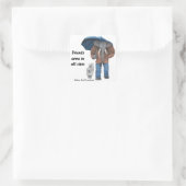 Elephant Man Walking Dogs Fantasy Art Stickers (Tas)