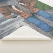 Elephant Man Walking Dogs Fantasy Sherpa Blanket Deken (3/4)
