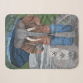 Elephant Man Walking Dogs Fantasy Sherpa Blanket Deken (Voorkant (horizontaal))