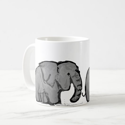 Elephant March Koffiemok (Voorkant links)