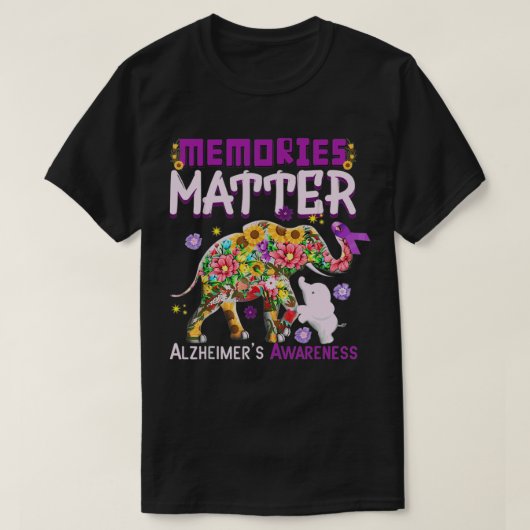 Elephant Memories Matter Alzheimer Alzheimer Awa T-shirt (Design voorkant)