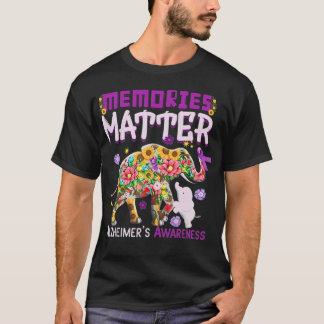Elephant Memories Matter Alzheimer Alzheimer Awa T-shirt