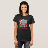 Elephant Merry Christmas Winter Elephant Christmas T-shirt (Voorkant volledig)