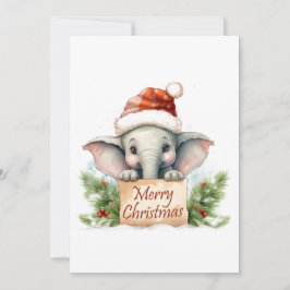 Elephant Merry kerst Feestdagenkaart