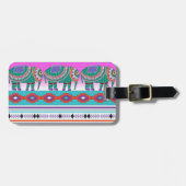 Elephant met Aztec Pattern Bagagelabel (Voorkant horizontaal)