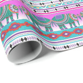 Elephant met Aztec Pattern Cadeaupapier (Rol Hoek)