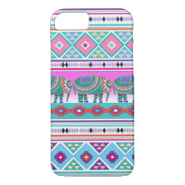 Elephant met Aztec Pattern iPhone 7 Hoesje