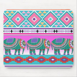Elephant met Aztec Pattern Muismat