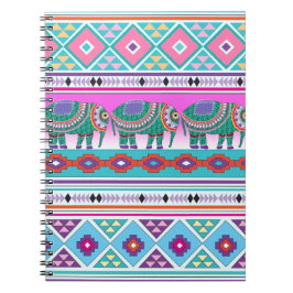 Elephant met Aztec Pattern Notitieboek