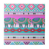 Elephant met Aztec Pattern Tegeltje (Voorkant)