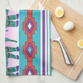 Elephant met Aztec Pattern Theedoek (Quarter Fold)