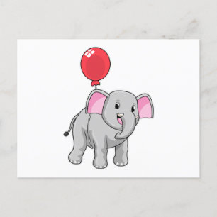 Elephant met ballon briefkaart