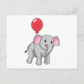 Elephant met ballon briefkaart (Voorkant)