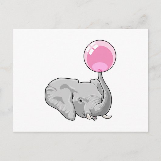 Elephant met ballon briefkaart (Voorkant)