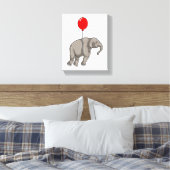 Elephant met ballon canvas afdruk (Insitu (Slaapkamer))