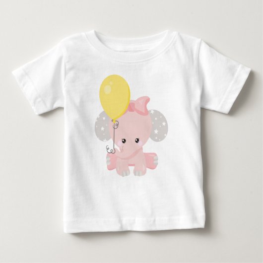 Elephant met ballon, Cute Elephant, Crown, sterren (Voorkant)