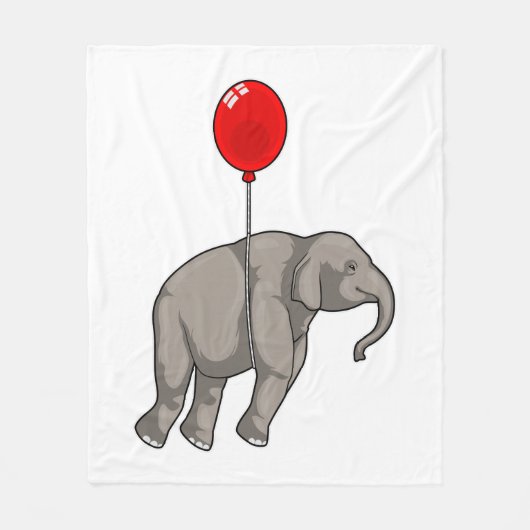 Elephant met ballon fleece deken (Voorkant)