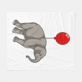Elephant met ballon fleece deken (Voorkant (Horizontaal))