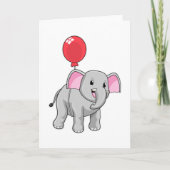 Elephant met ballon kaart (Voorkant)