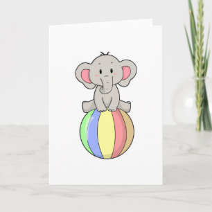 Elephant met ballon kaart