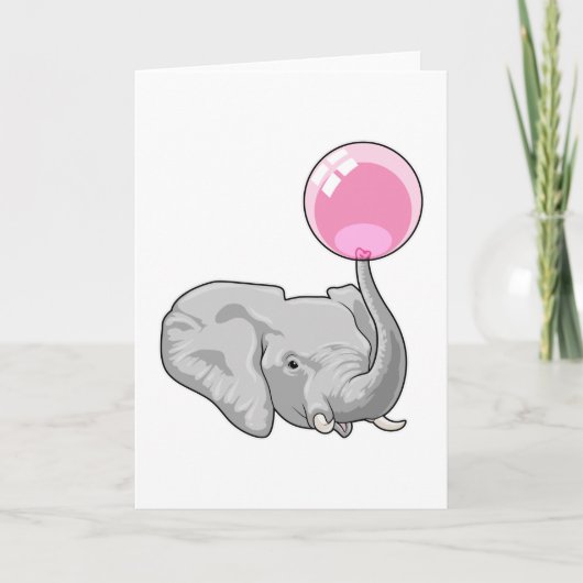 Elephant met ballon kaart (Voorkant)