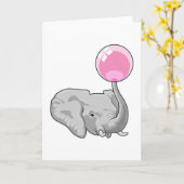 Elephant met ballon kaart (Gele Bloem)