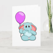 Elephant met ballon kaart (Voorkant)