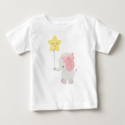 Elephant met ballon, kroon, luchtige olifant, ster (Voorkant)