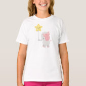 Elephant met ballon, kroon, luchtige olifant, ster t-shirt (Voorkant)