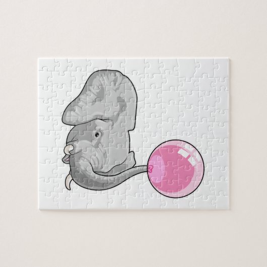 Elephant met ballon legpuzzel (Horizontaal)